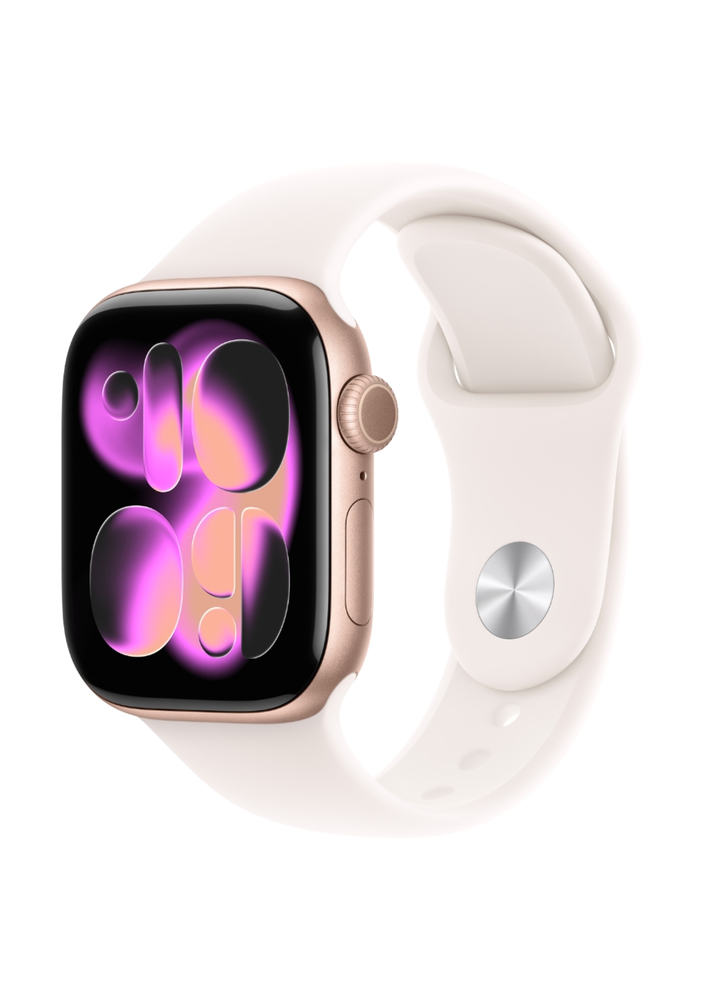 Apple Watch Series 11 GPS 46mm Rose Gold Aluminium Case with Light Blush Sport Band-S|M